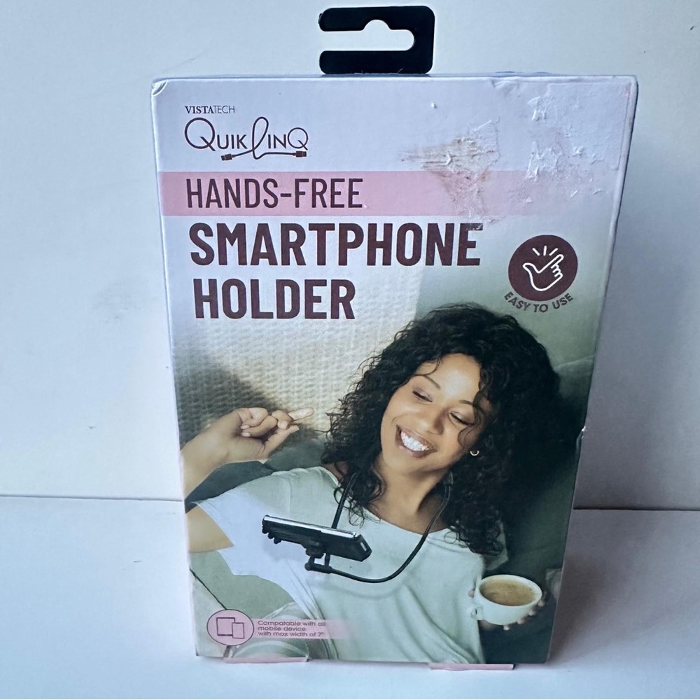 VISTATECH QUIKLINQ Hands-Free Smartphone Holder Neck Mount Stand Easy Use